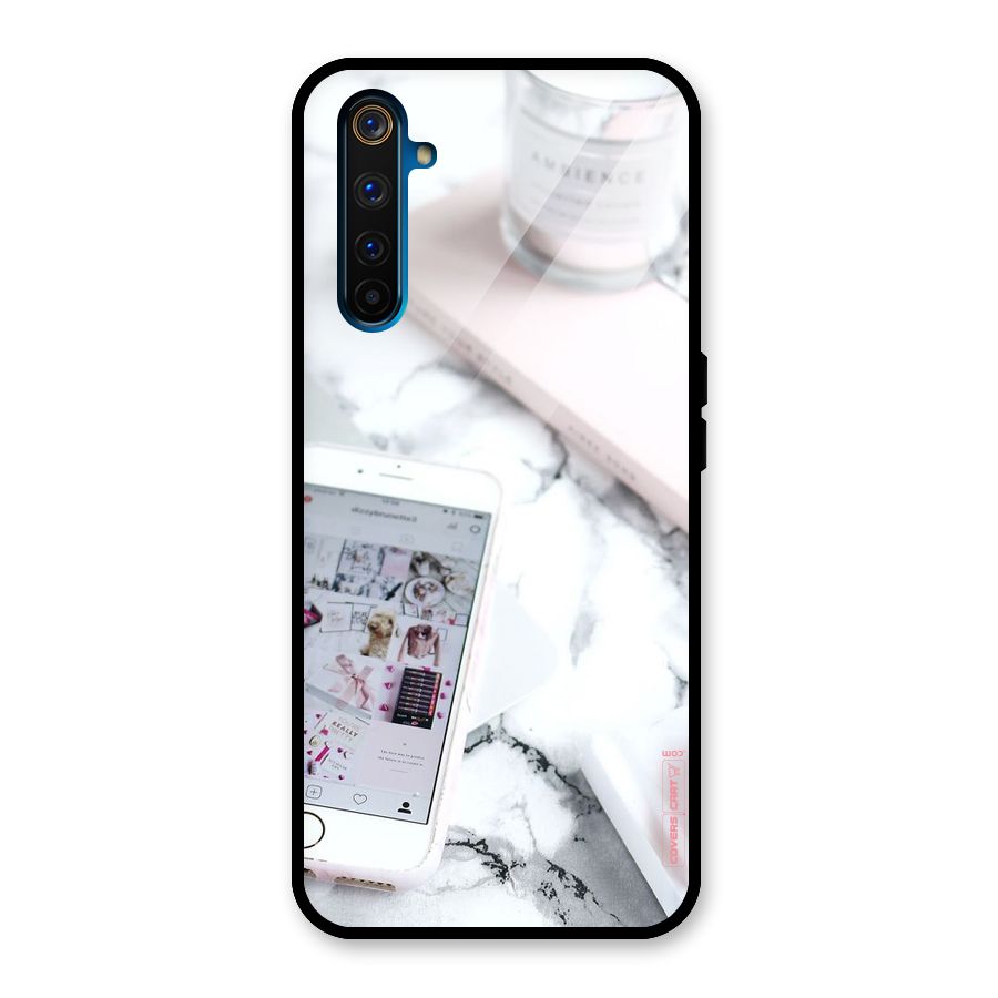 Make Up And Phone Glass Back Case for Realme 6 Pro