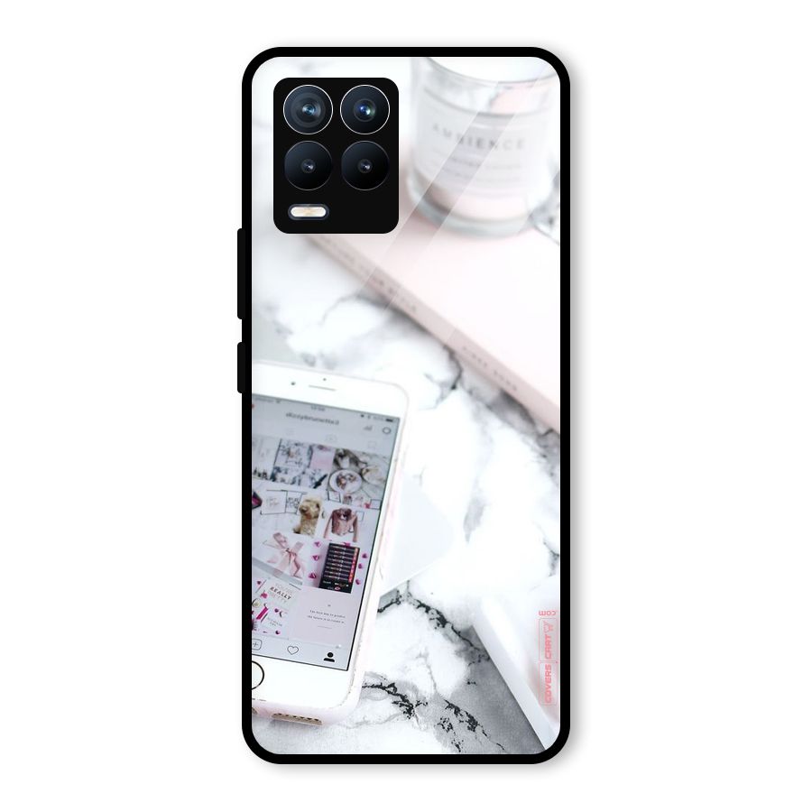 Make Up And Phone Glass Back Case for Realme 8 Pro