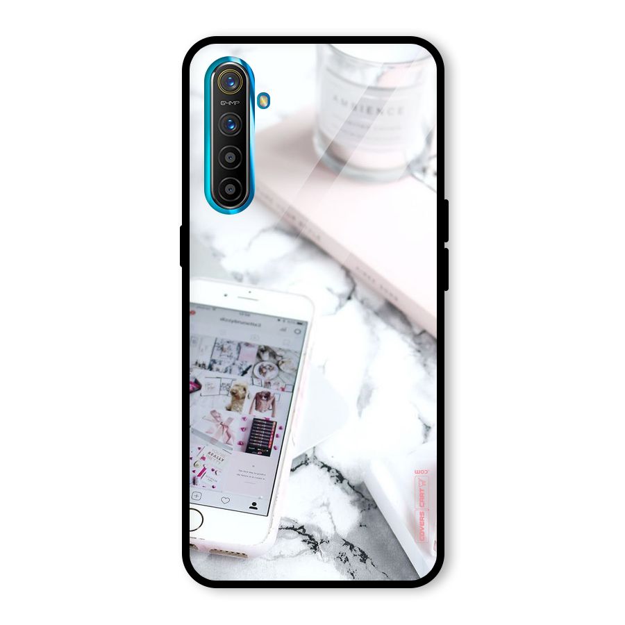 Make Up And Phone Glass Back Case for Realme X2
