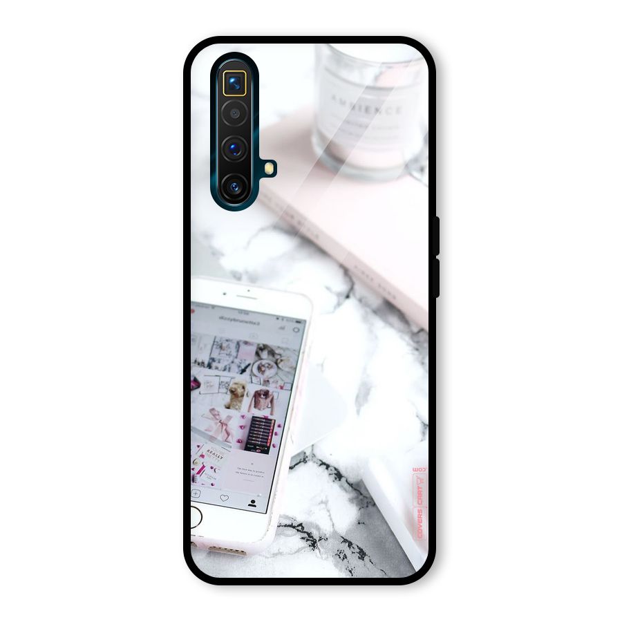 Make Up And Phone Glass Back Case for Realme X3