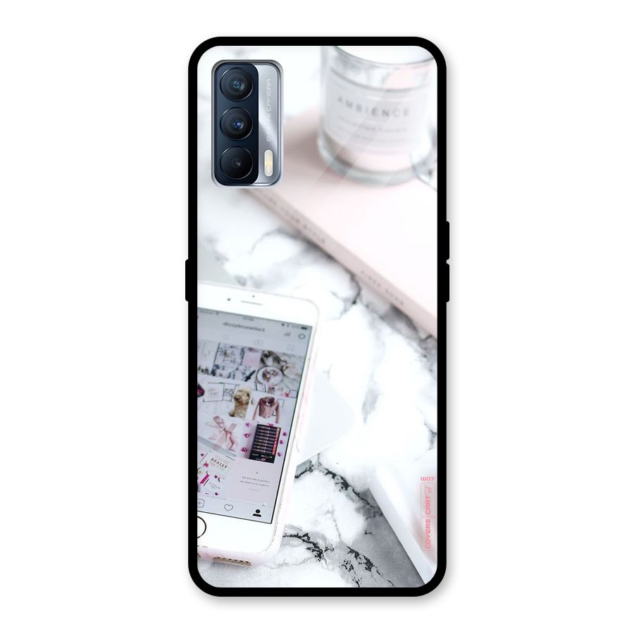 Make Up And Phone Glass Back Case for Realme X7