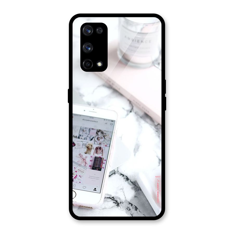 Make Up And Phone Glass Back Case for Realme X7 Pro