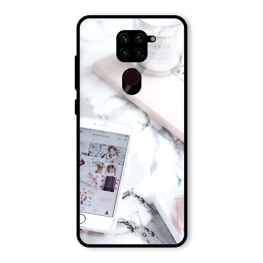 Make Up And Phone Glass Back Case for Redmi Note 9
