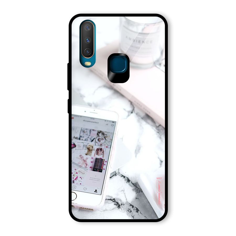 Make Up And Phone Glass Back Case for Vivo Y15