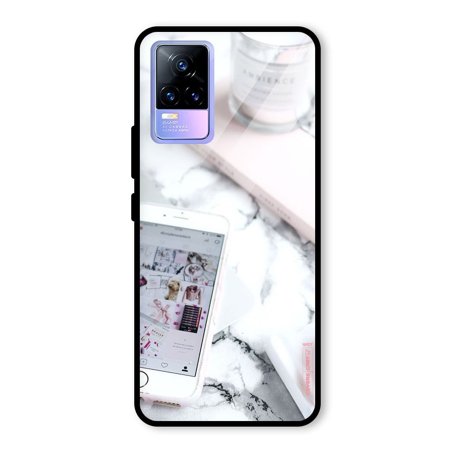 Make Up And Phone Glass Back Case for Vivo Y73
