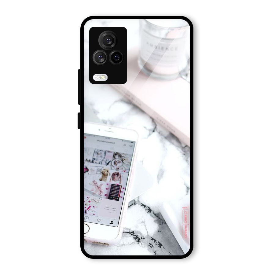 Make Up And Phone Glass Back Case for Vivo iQOO 7 Legend 5G