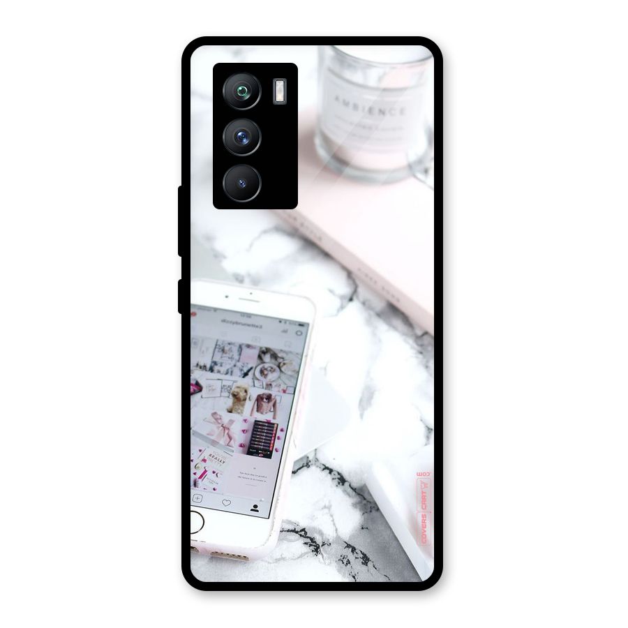 Make Up And Phone Glass Back Case for Vivo iQOO 9 SE