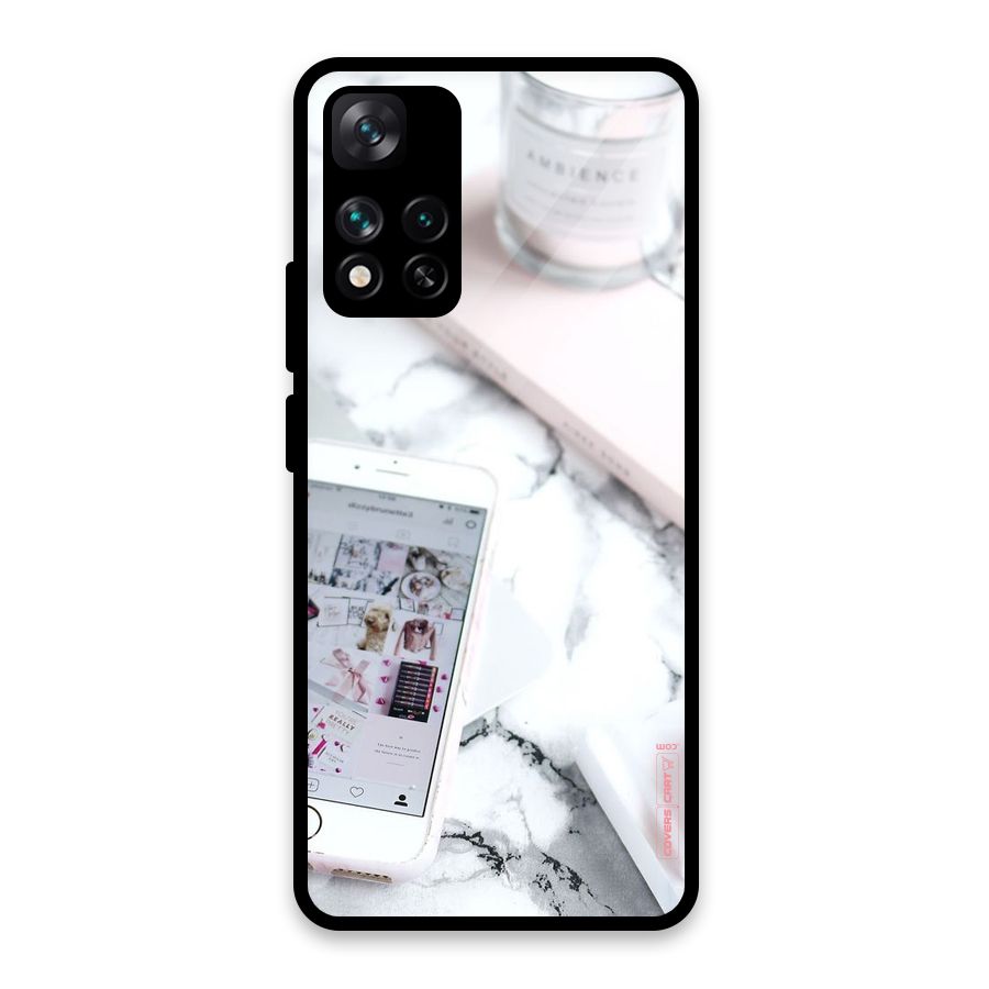 Make Up And Phone Glass Back Case for Xiaomi 11i HyperCharge 5G