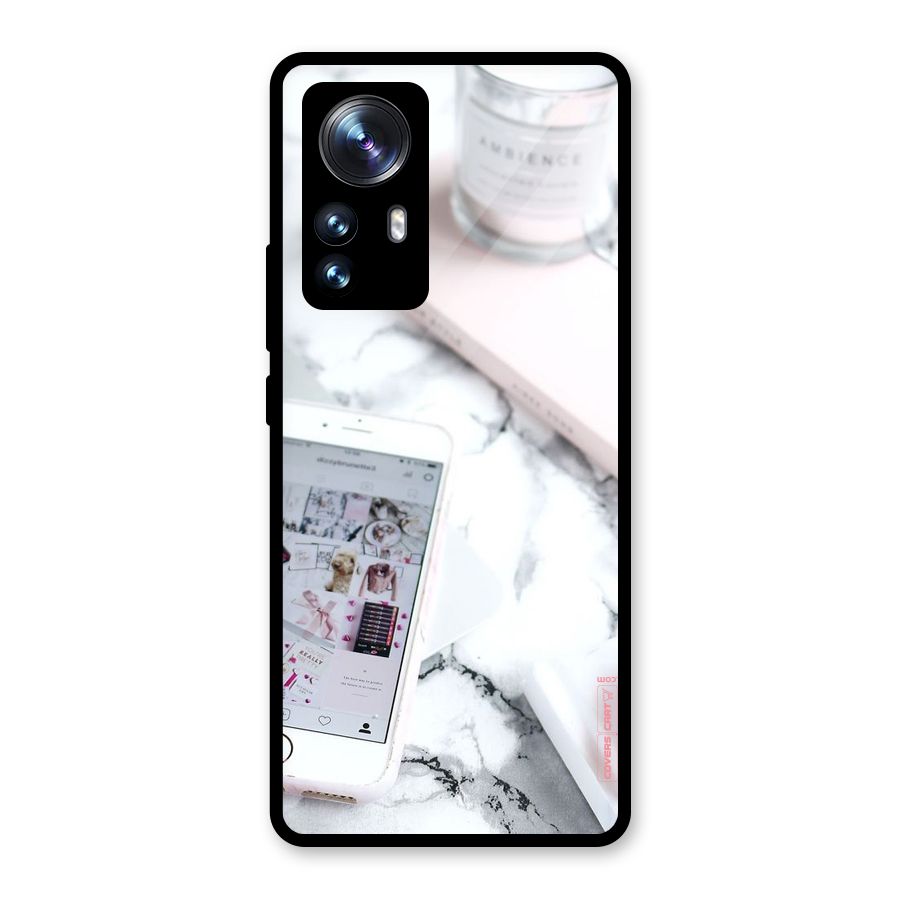 Make Up And Phone Glass Back Case for Xiaomi 12 Pro