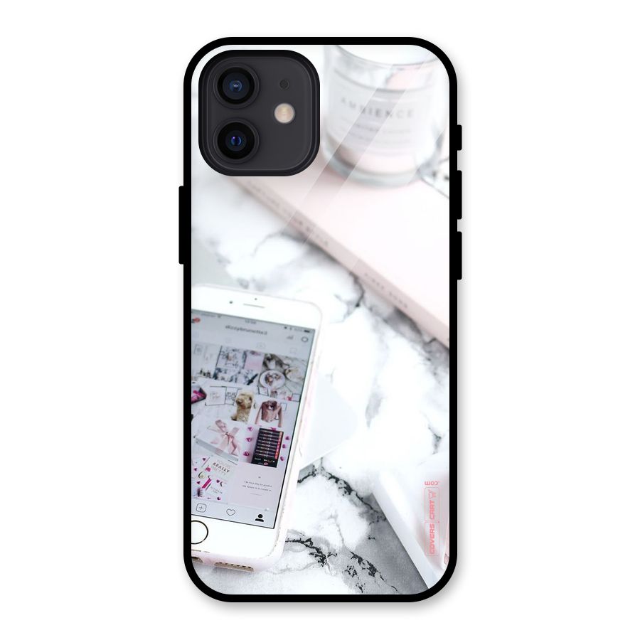 Make Up And Phone Glass Back Case for iPhone 12