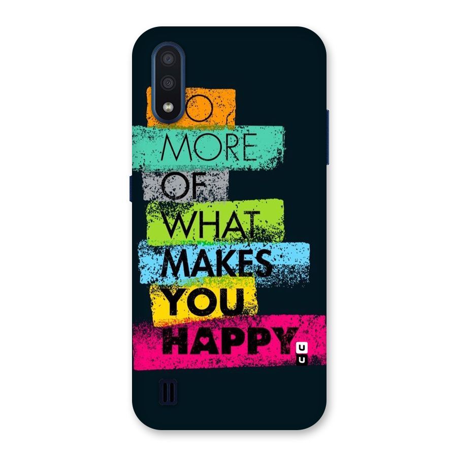 Makes You Happy Back Case for Galaxy M01
