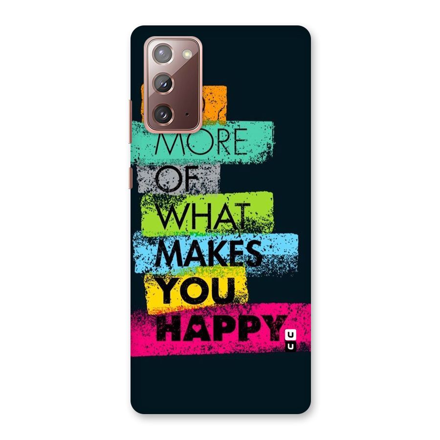 Makes You Happy Back Case for Galaxy Note 20