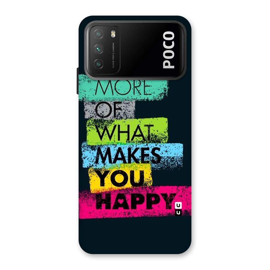 Makes You Happy Back Case for Poco M3