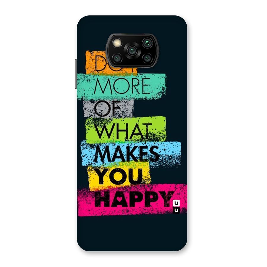 Makes You Happy Back Case for Poco X3