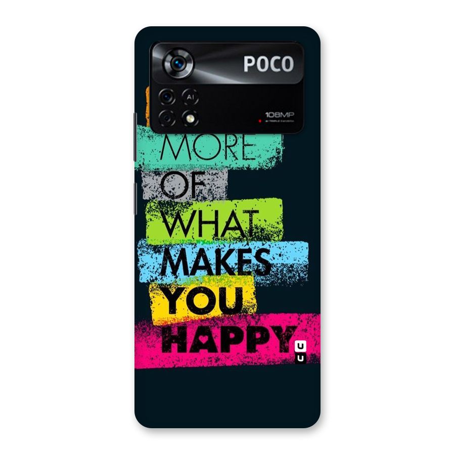 Makes You Happy Back Case for Poco X4 Pro 5G
