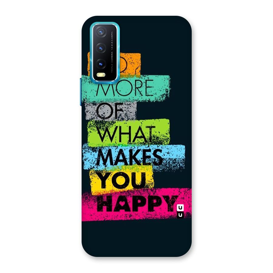 Makes You Happy Back Case for Vivo Y20A