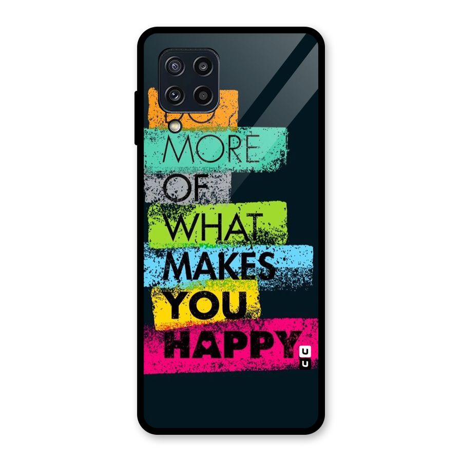 Makes You Happy Glass Back Case for Galaxy M32
