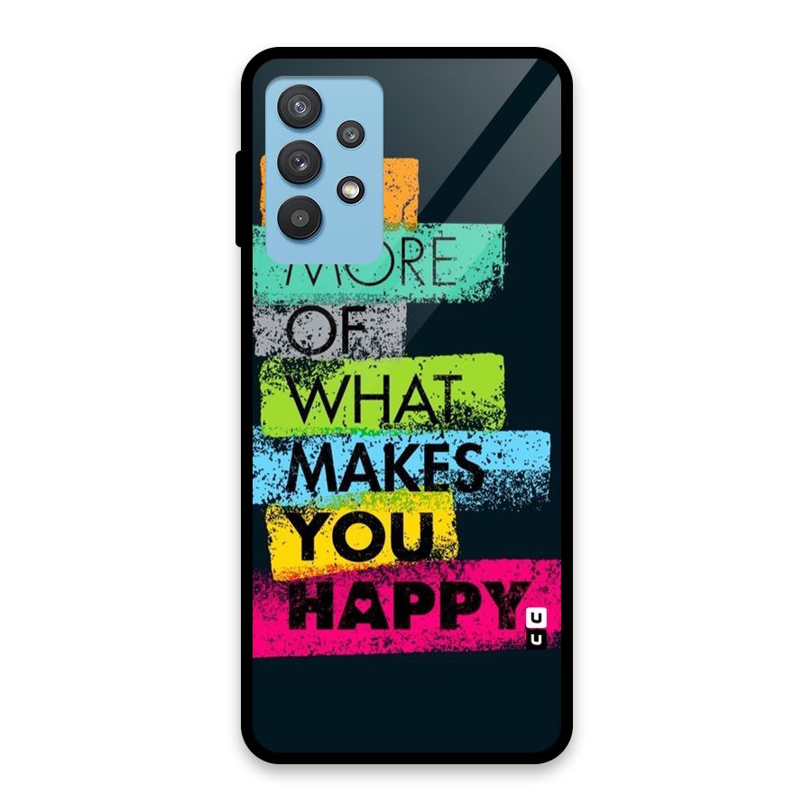 Makes You Happy Glass Back Case for Galaxy M32 5G