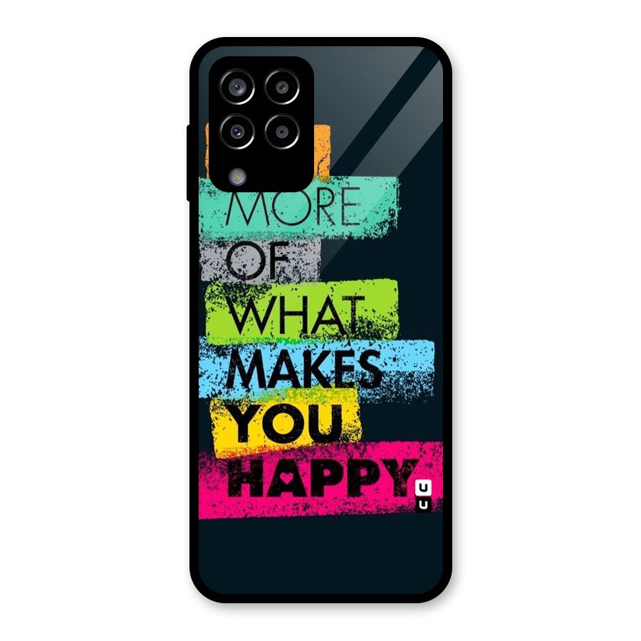 Makes You Happy Glass Back Case for Galaxy M33