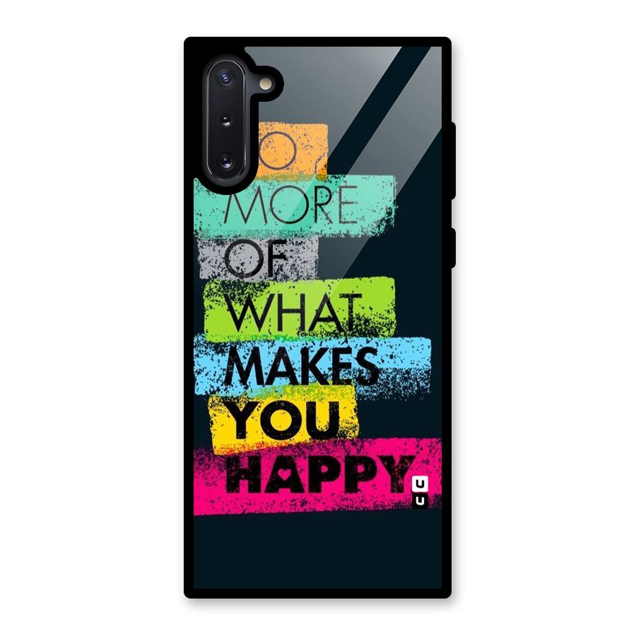Makes You Happy Glass Back Case for Galaxy Note 10