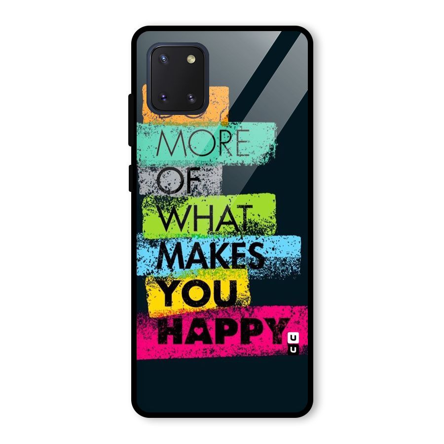 Makes You Happy Glass Back Case for Galaxy Note 10 Lite