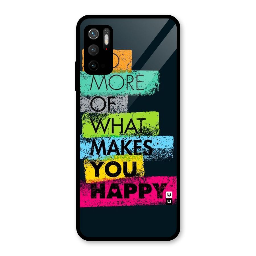 Makes You Happy Glass Back Case for Poco M3 Pro 5G