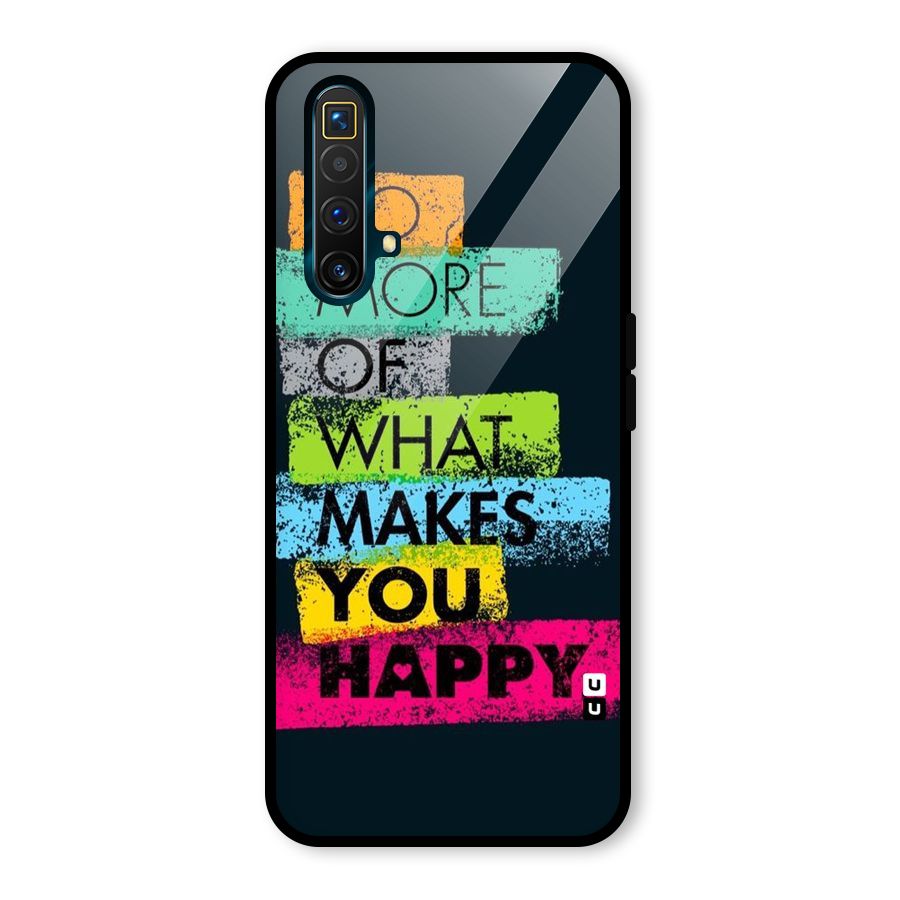 Makes You Happy Glass Back Case for Realme X3