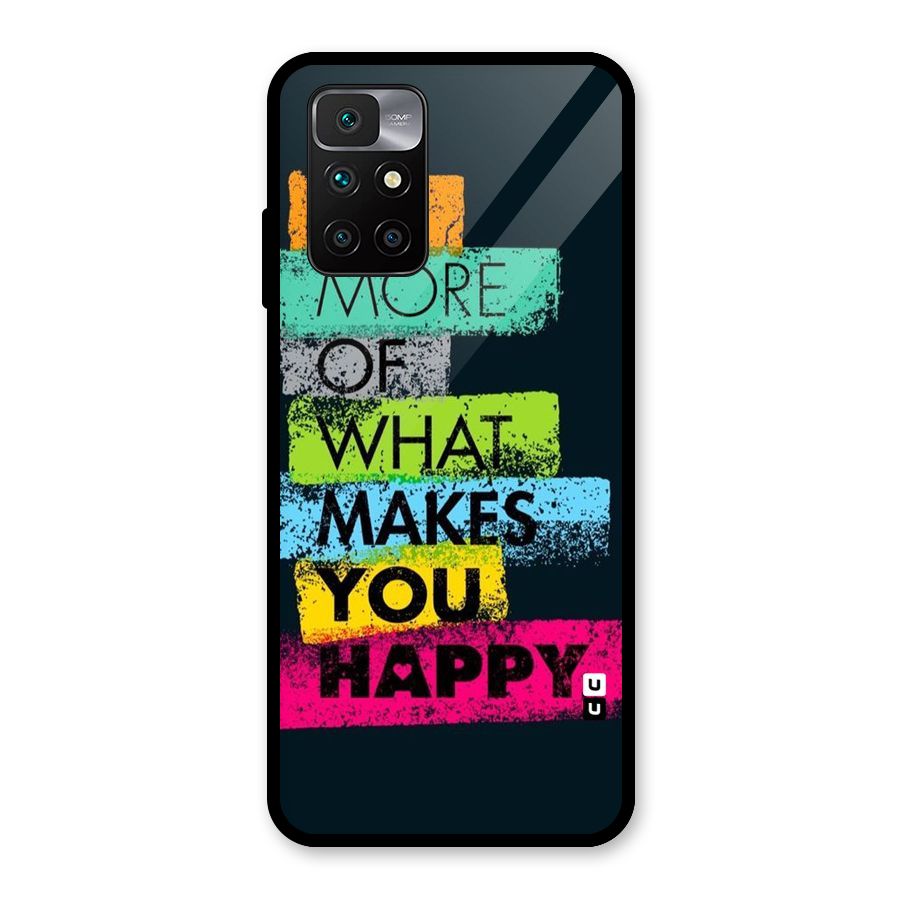 Makes You Happy Glass Back Case for Redmi 10 Prime
