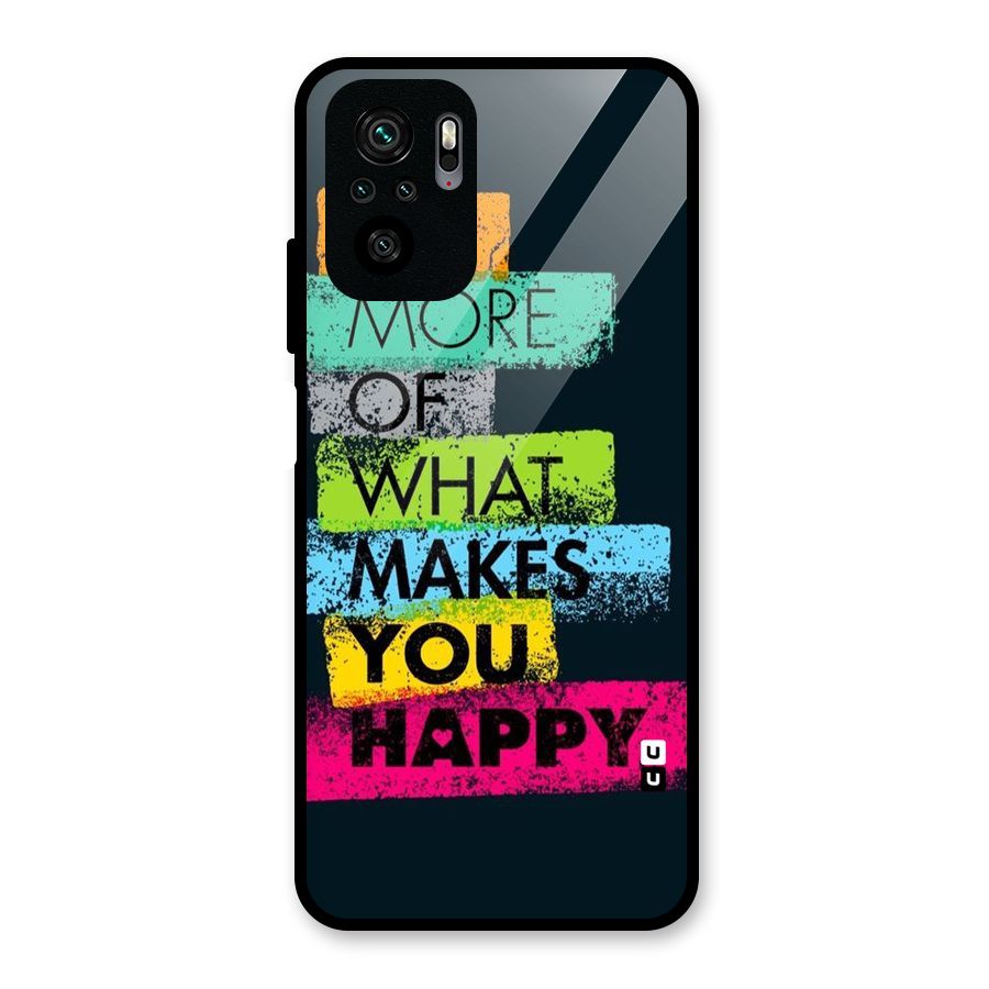 Makes You Happy Glass Back Case for Redmi Note 10S