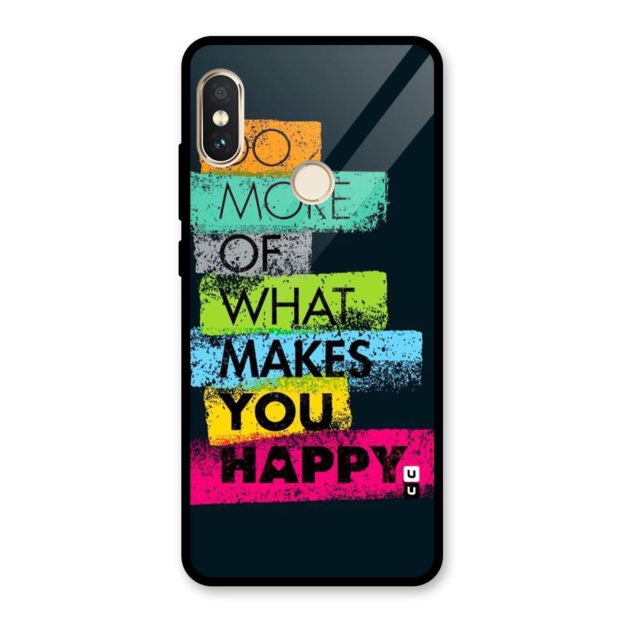 Makes You Happy Glass Back Case for Redmi Note 5 Pro