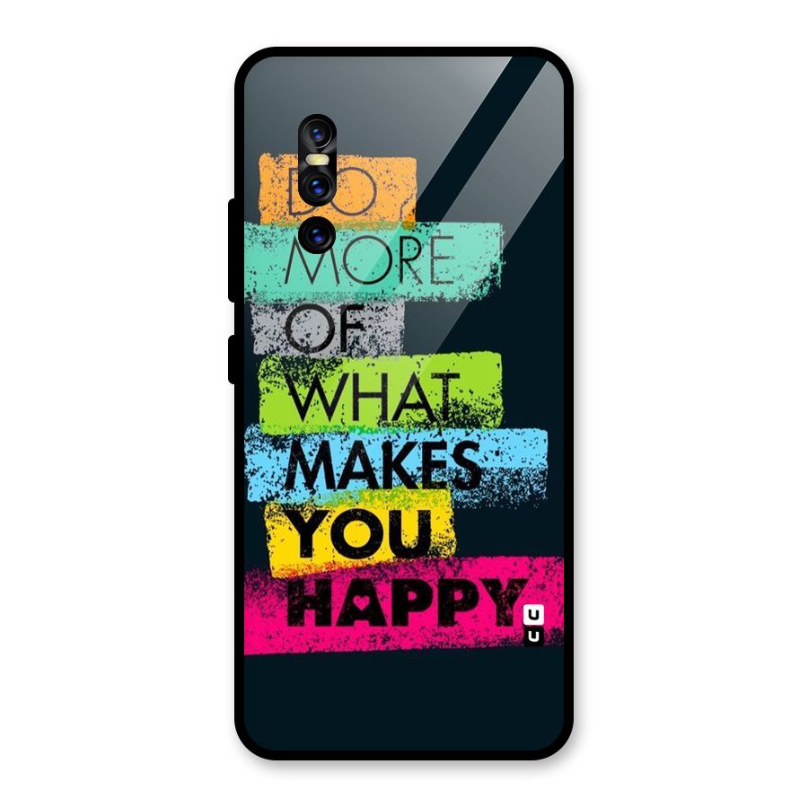 Makes You Happy Glass Back Case for Vivo V15 Pro