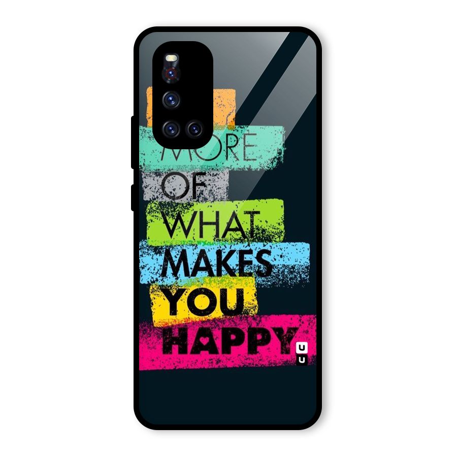 Makes You Happy Glass Back Case for Vivo V19