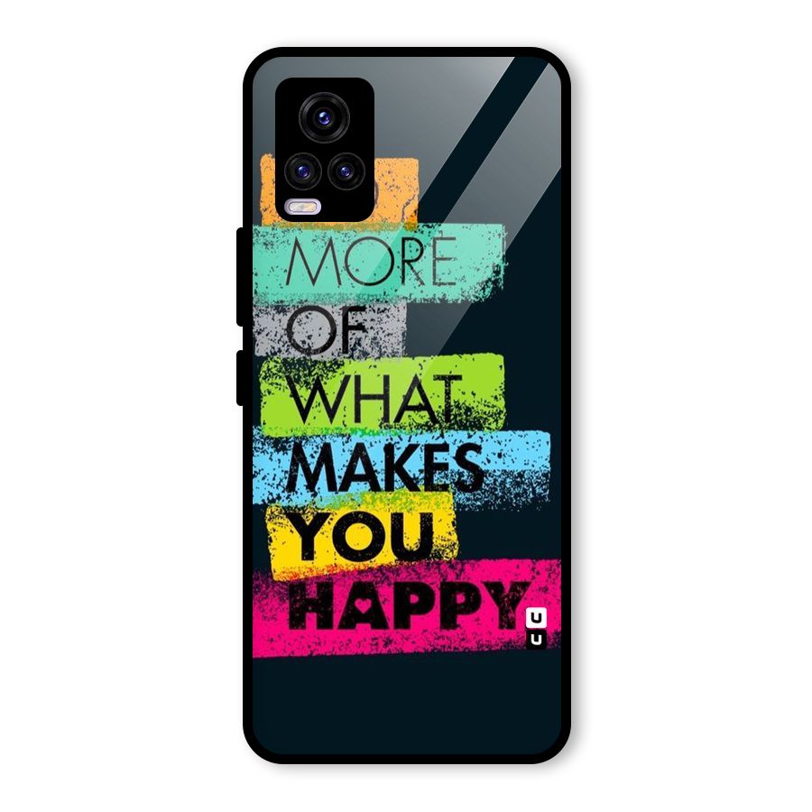 Makes You Happy Glass Back Case for Vivo V20