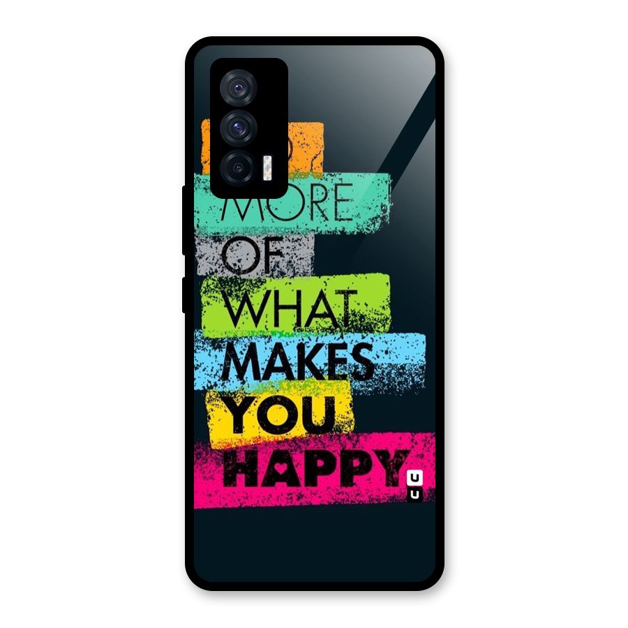 Makes You Happy Glass Back Case for Vivo iQOO 7 5G