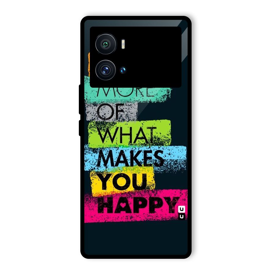 Makes You Happy Glass Back Case for Vivo iQOO 9 Pro