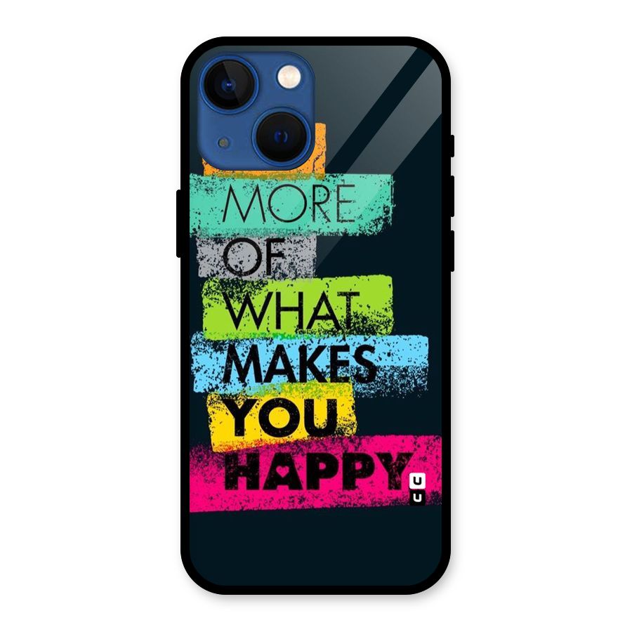 Makes You Happy Glass Back Case for iPhone 13 Mini