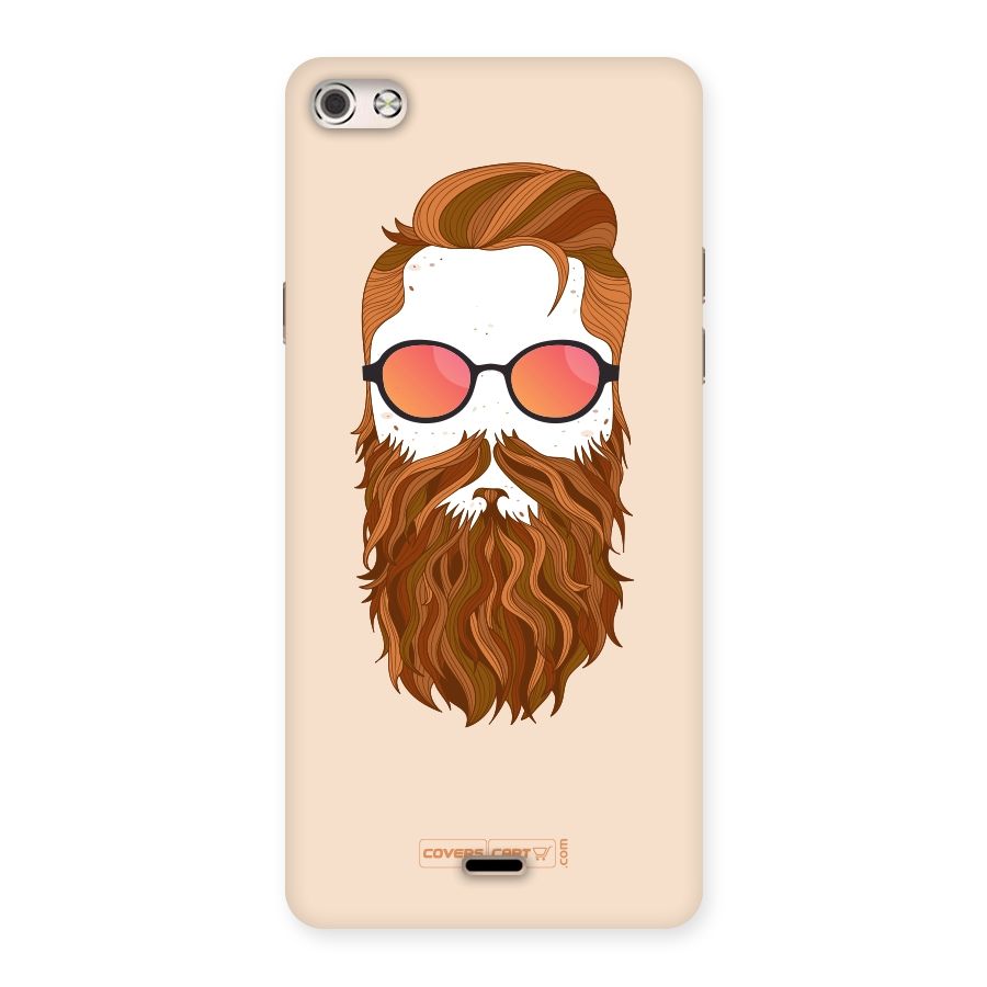 Man in Beard Back Case for Micromax Canvas Silver 5