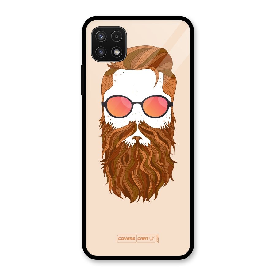Man in Beard Glass Back Case for Galaxy A22 5G