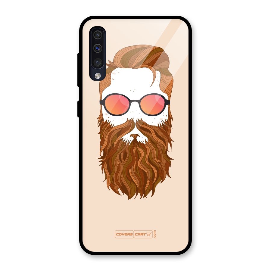 Man in Beard Glass Back Case for Galaxy A30s