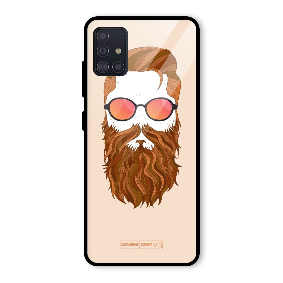 Man in Beard Glass Back Case for Galaxy A51