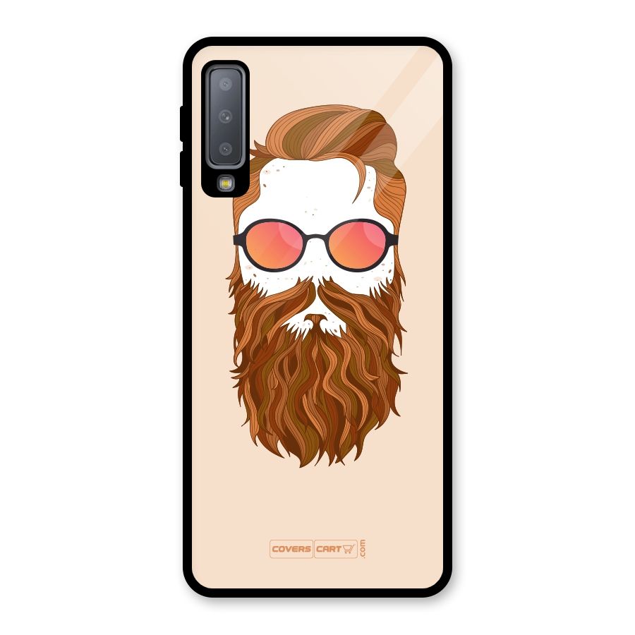 Man in Beard Glass Back Case for Galaxy A7 (2018)