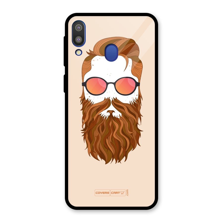 Man in Beard Glass Back Case for Galaxy M20