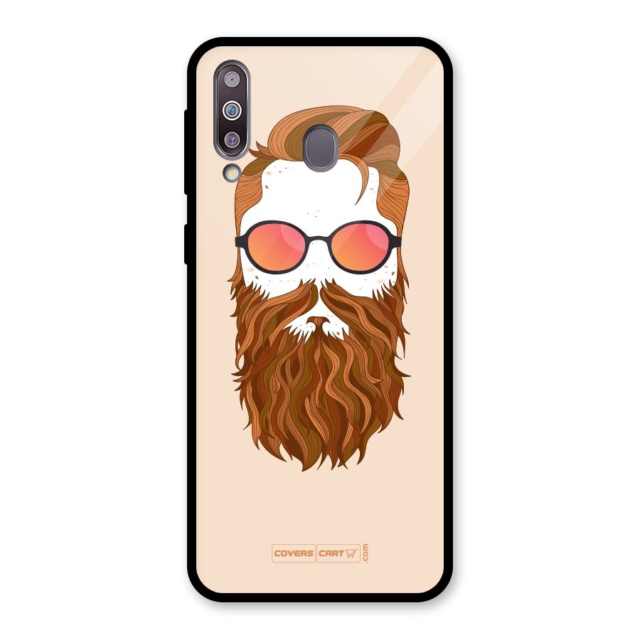 Man in Beard Glass Back Case for Galaxy M30