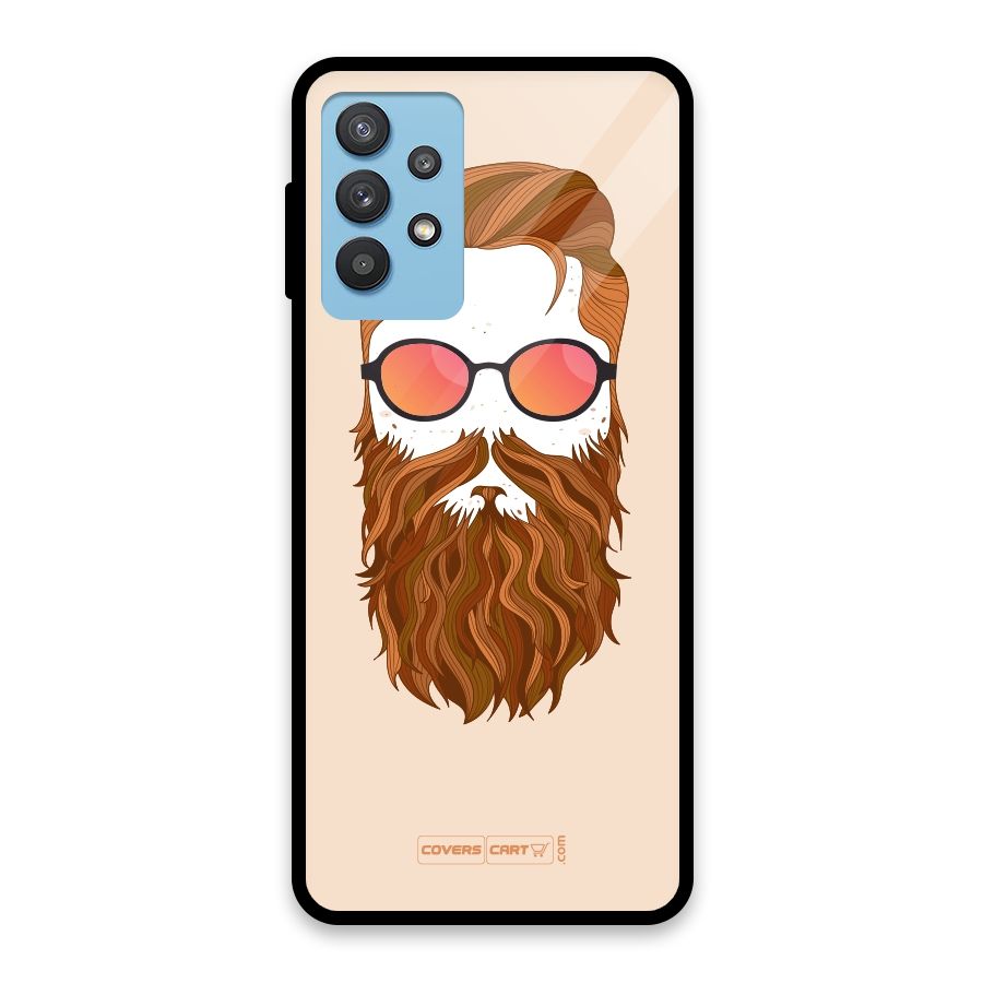 Man in Beard Glass Back Case for Galaxy M32 5G