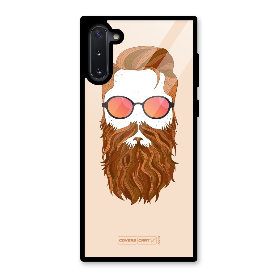 Man in Beard Glass Back Case for Galaxy Note 10