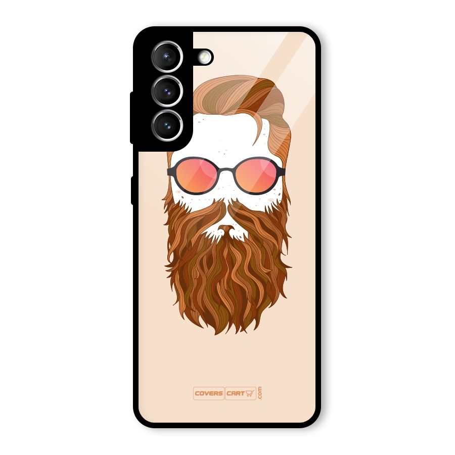 Man in Beard Glass Back Case for Galaxy S21 5G