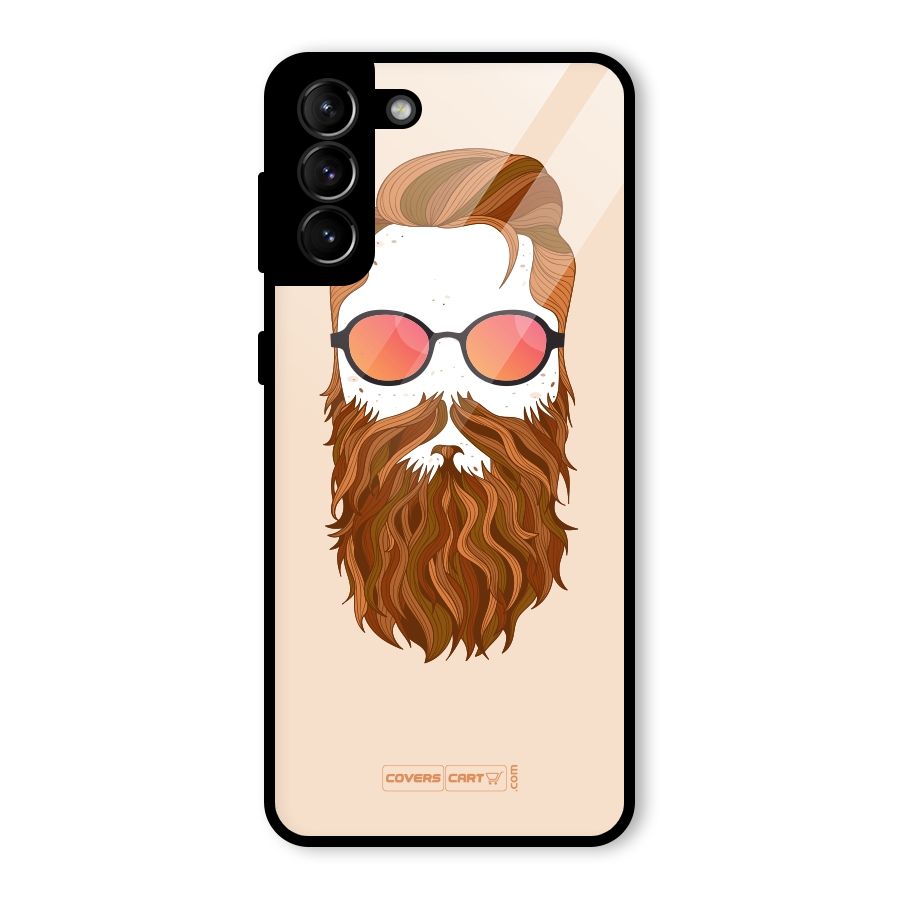 Man in Beard Glass Back Case for Galaxy S21 Plus