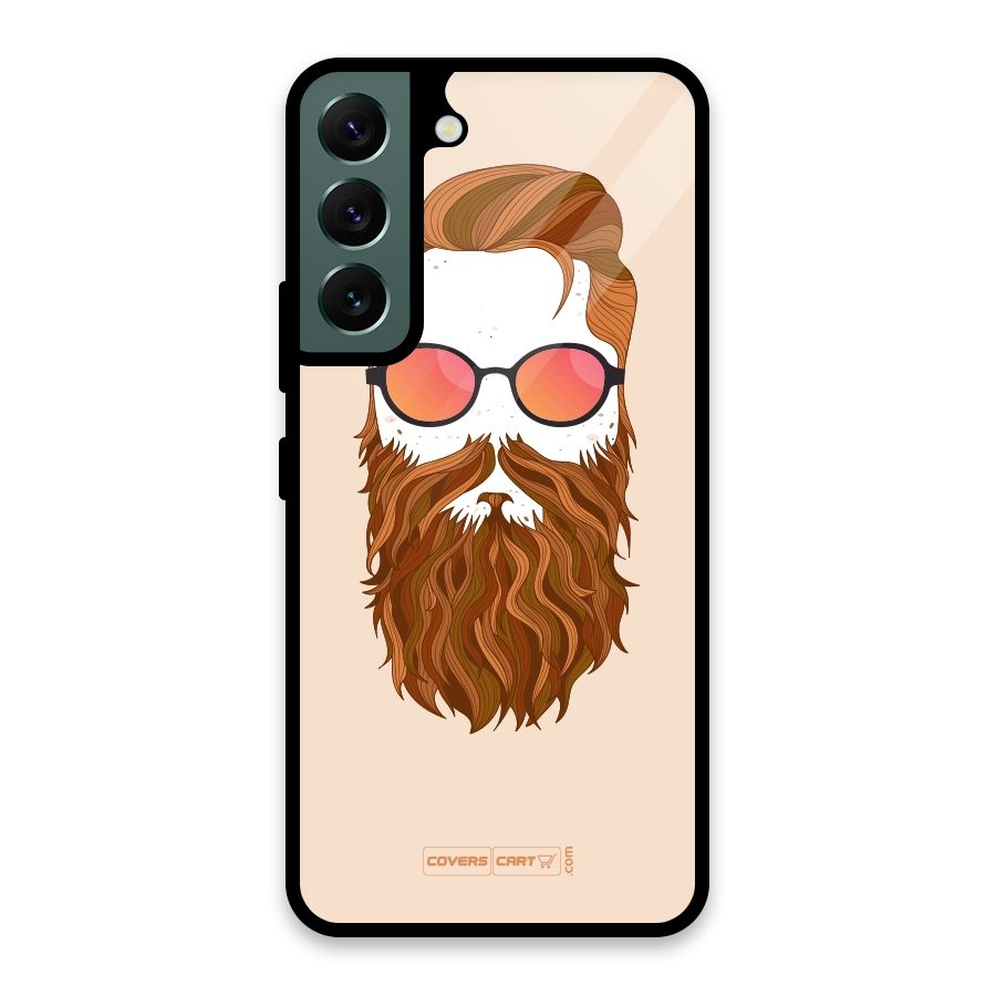 Man in Beard Glass Back Case for Galaxy S22 5G