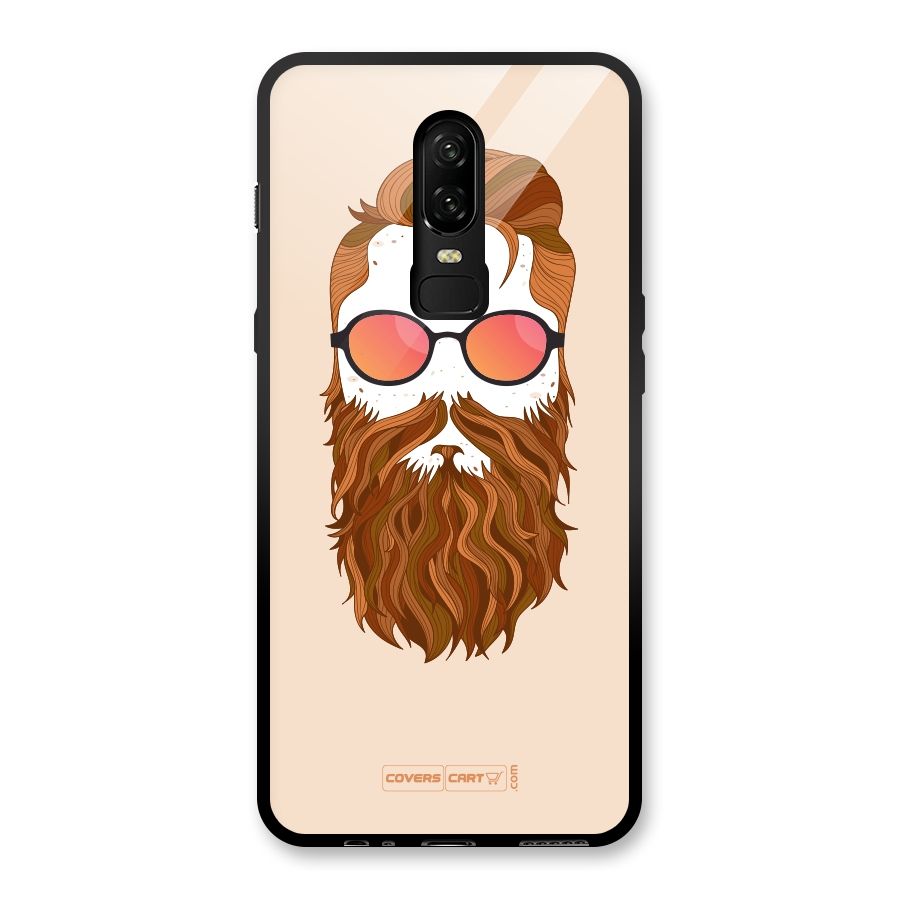 Man in Beard Glass Back Case for OnePlus 6