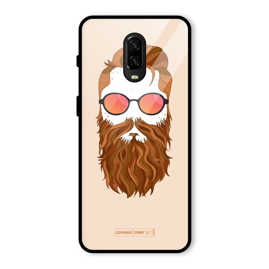 Man in Beard Glass Back Case for OnePlus 6T